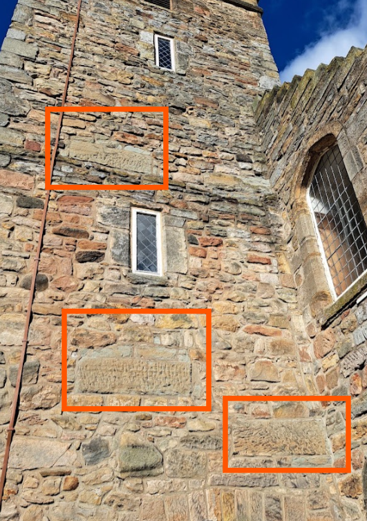 Cramond Fort blocks used when building the church tower in the 15th century