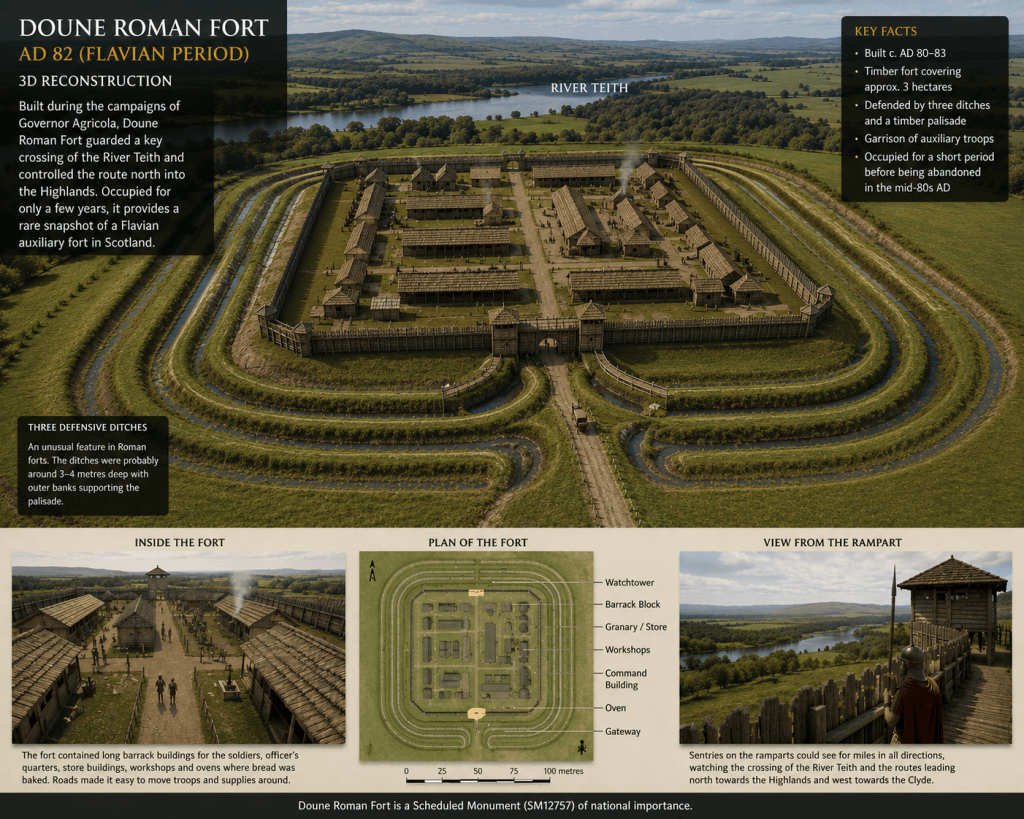 picture of  Doune Roman Fort layout