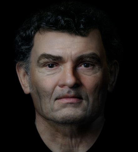Facial reconstruction of the man from Inveresk