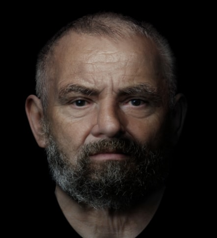 Alternative facial reconstruction of the man from Inveresk